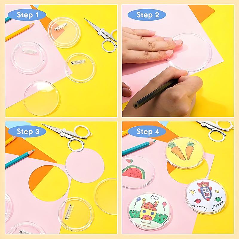 10 ШТ./УПАК. Зберігання Аніме Мерч Пластик Зроби Сам Прозорий Корпоративний Подарунок Значок Pixiv Портативна Колекційна Коробка Захисна Кришка