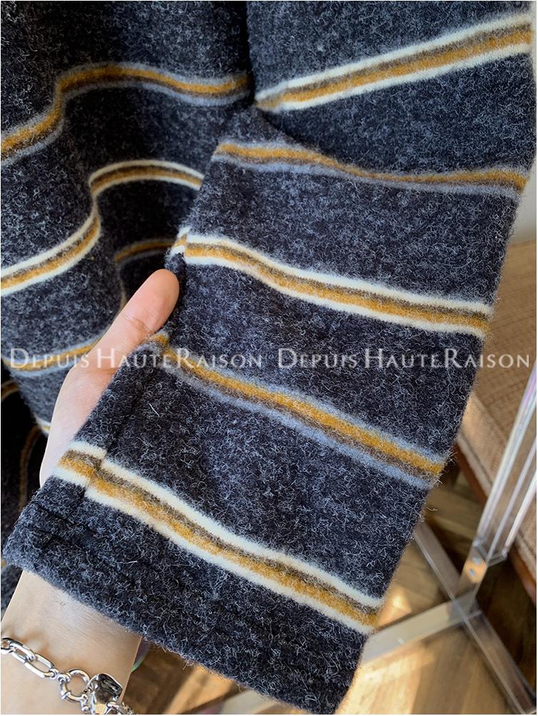 Plus Size Striped Long Sleeve Fluffy T-Shirt for Women - Cozy Winter Casual Wear