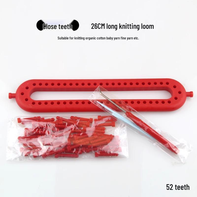 Set de instrumente de tricotat DIY: Mașină de tricotat cu dinți fini pentru eșarfe și pulovere.