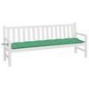 VidaXL Coussin de Banc de Jardin, Revêtement de Banc avec Jeux de Cordes, Coussin d'Extérieur Imperméable, Vert 200x50x7 cm 361645
