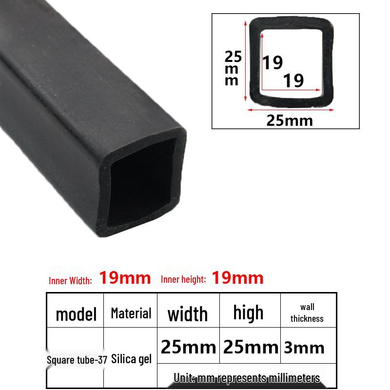 High-Temperature Resistant Silicone Square Tubing: Durable, Customizable, Aging-Resistant Rubber Sheath and Hollow Sealing Strip.