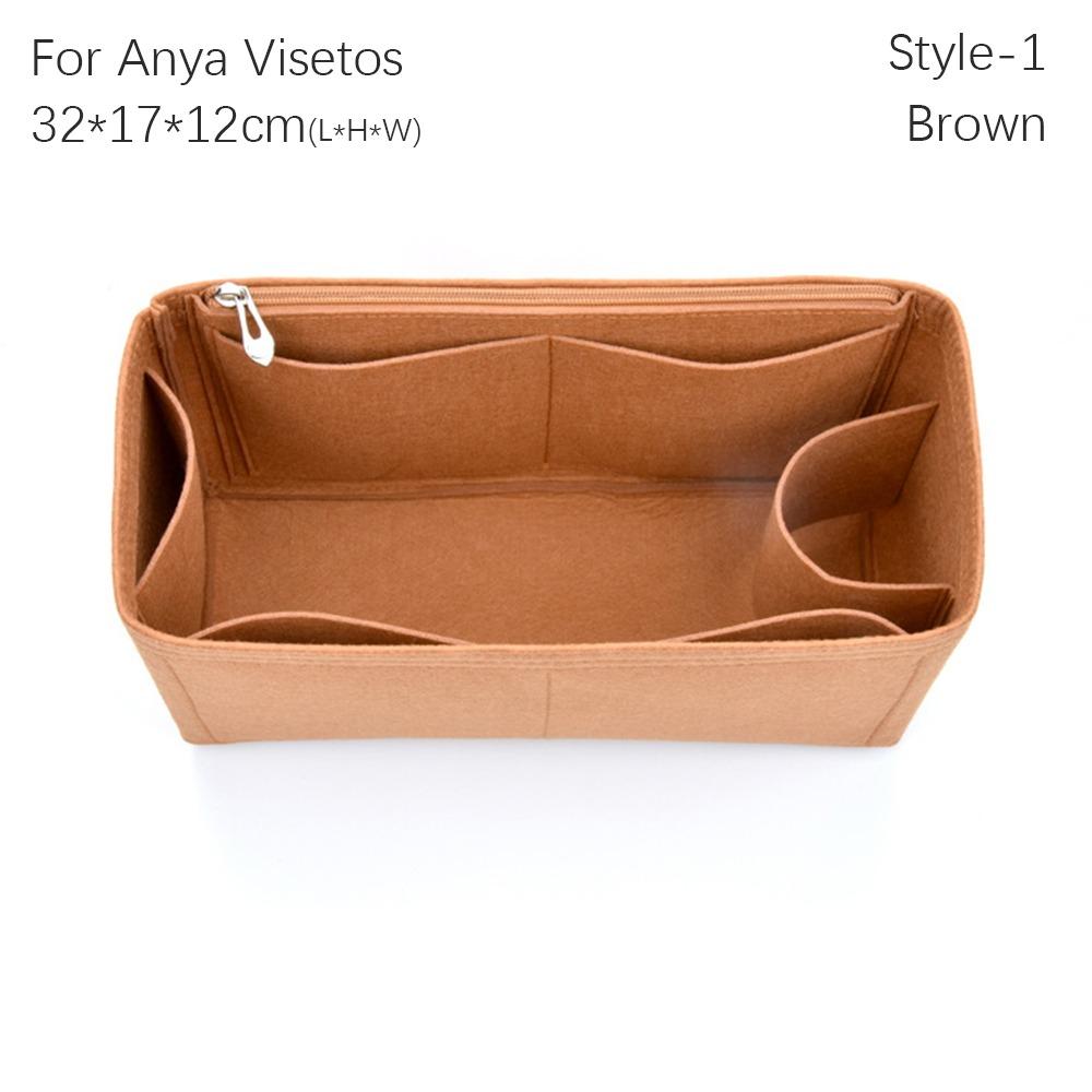Filz-Einsatz-Futterbeutel Organizer Handtasche Tote Bag Innentasche Für Liz Visetos / Anya Visetos