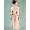 Summer Lace Sequin Beaded V-Neck A-Line Midi Dress