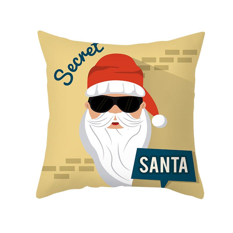 Christmas Cushion Cover Gnome Santa Sleigh Sofa Pillowcase  Decorations Navidad