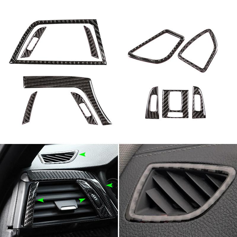 Real Carbon Fiber For BMW 3 4 Series F30 F32 2013-2018 Car Interior Center / Side Air Conditioning Air Outlet Vent Trim Cover