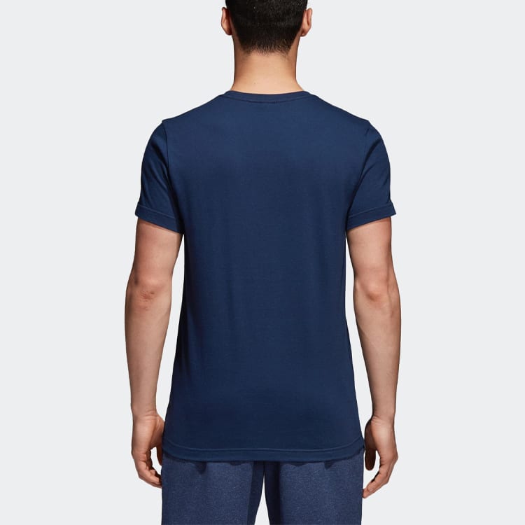 Adidas T Shirts Men's Blue Crew Neck Moderate Straight Fit CV4508