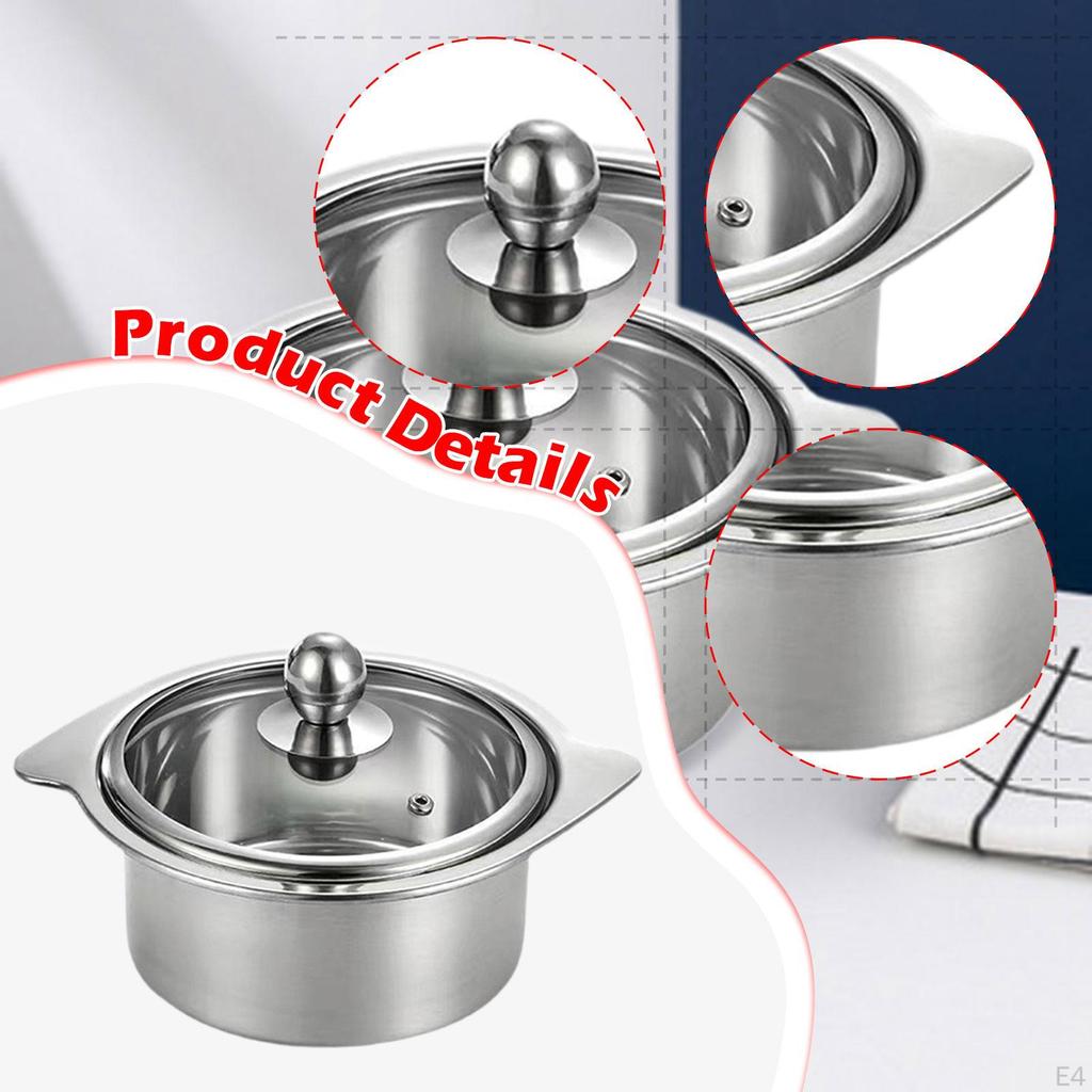 Soup Pot with Lid Cooking Easy To Clean Portable Gift Stainless Steel Kitchen Cookware for