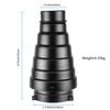 Neewer Conical Snoot Aluminum with Honeycomb Grid and 5 Color Gel Compatible with Bowens Mount Studio Strobe Monolights and Photography Kit, Large,