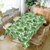 Summer Hawaii Green Palm Leaves Waterproof Tablecloth for Table Decor Washable Kitchen Dining Tablecloth Wedding Party Decor