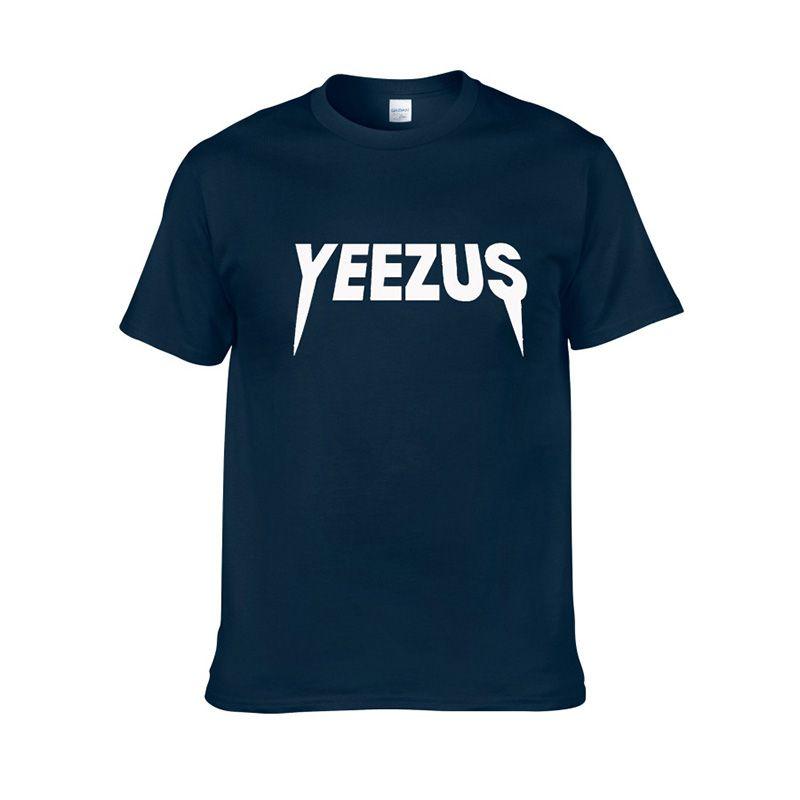 Yeezus Men Letter Short Sleeve Tshirt Cotton Shirt Tee Tops Casual Wear