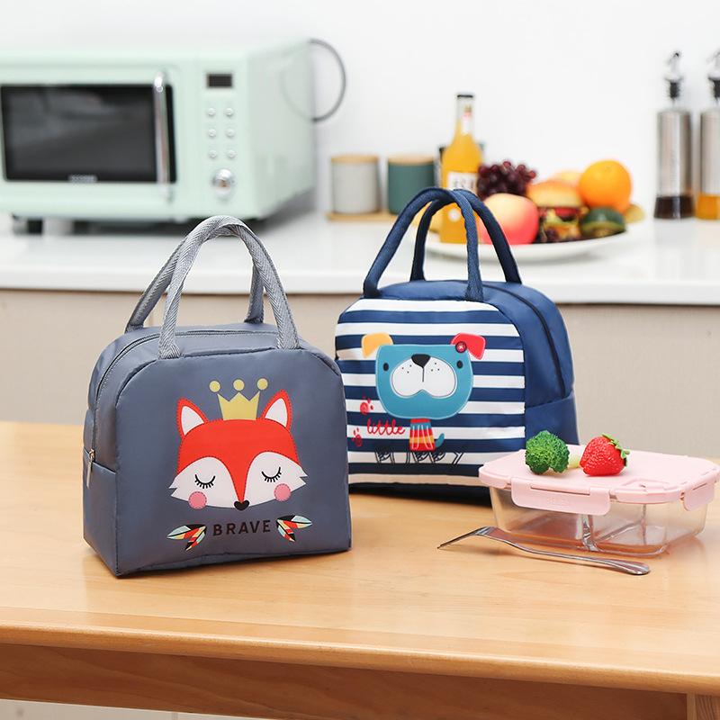 Cartoon Animal Thermal Lunch Box Bag for Women Kids Children Portable Picnic School Bento Food Cooler Storage Tote Bags