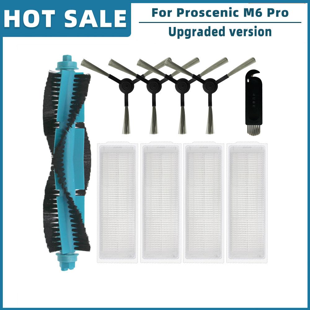 Replacement For Proscenic M6 Pro Robot Vacuum Cleaner Spare Parts Accessories Roller Main Side Brush Hepa Filter Mop Rag Cloth