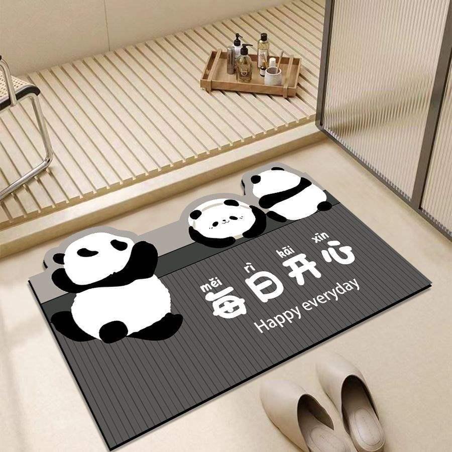 Crayon Shin-chan Quick-Dry Bathroom Diatomite Floor Mat - Non-Slip Absorbent Foot Pad