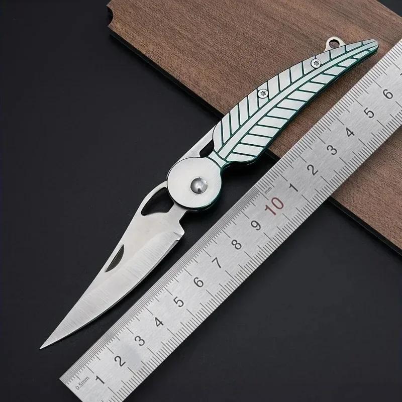 All-steel mini blade knife Portable outdoor camping Barbecue knife Multi-functional home folding fruit knife Kitchen travel tool