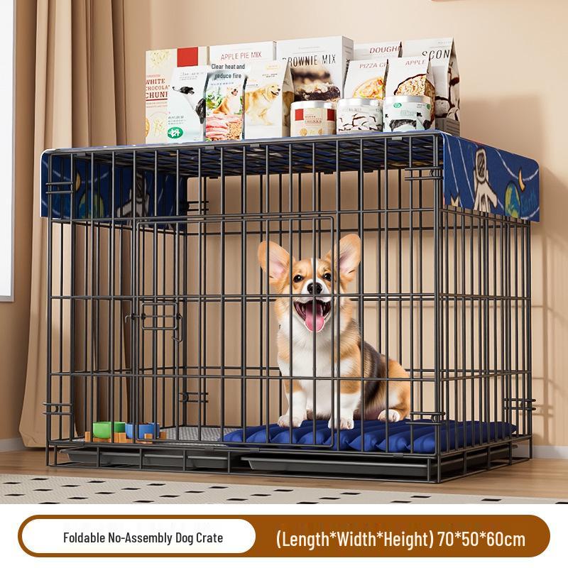 Indoor Pet Cage with Toilet for Small to Medium Dogs & Cats