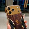 Quilted Gold Horse Electroplated Golden Phone Case For iPhone 18 17Air 17 16 15 14 13 12 11 Pro Max Plus 16E XR 7 8  Glass Cover