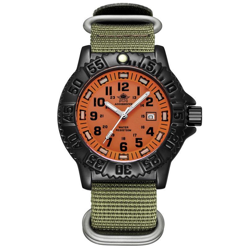 ADDIESDIVE Herren Sport Wasserdichte Quarz-Uhr mit Leuchtendem Zifferblatt.