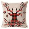 New Christmas Pillow Cover Elk Linen Print Pillow Cushion Cover Sofa Decorative Cushion