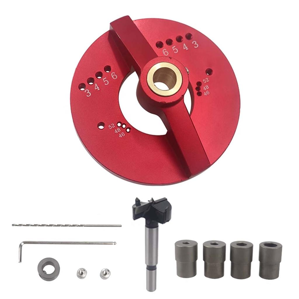 Multifunctional 35mm Hinge Punch Locator, Woodworking Center Line Vertical Punch Door Carpentry Hinge Router Table Punching Jig