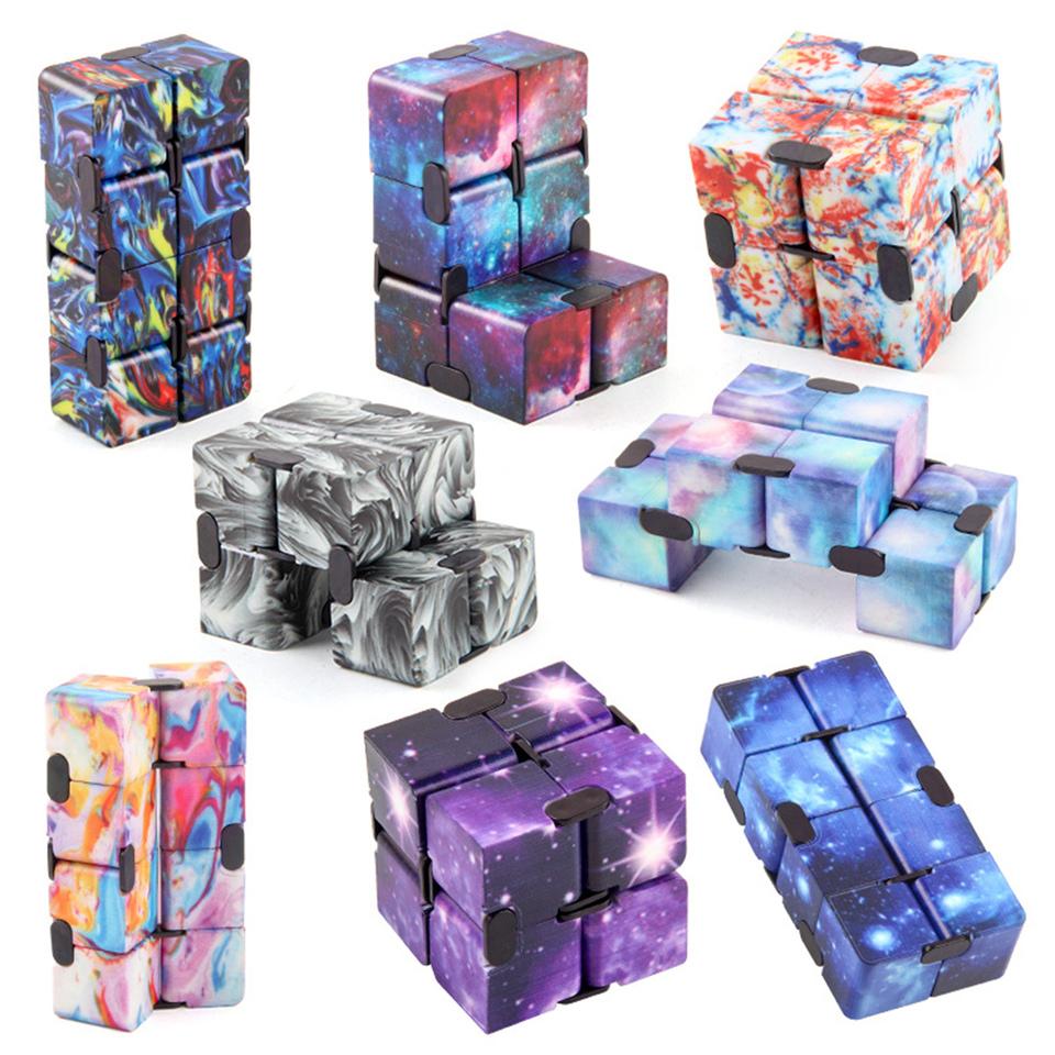 Starry Sky Infinity Stress Relief Cube Fidget Toy for Kids Adults Relieve Stress Hand Game Maze Toys Decompression Fidget