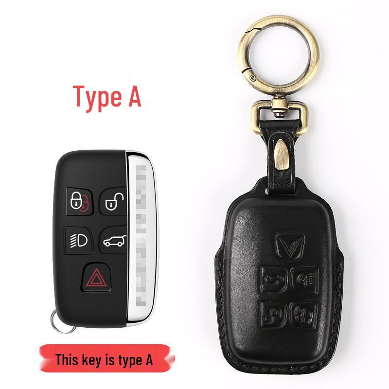 Genuine Leather Key Case for Land Rover Discovery, Sport, Evoque, and Jaguar 2020
