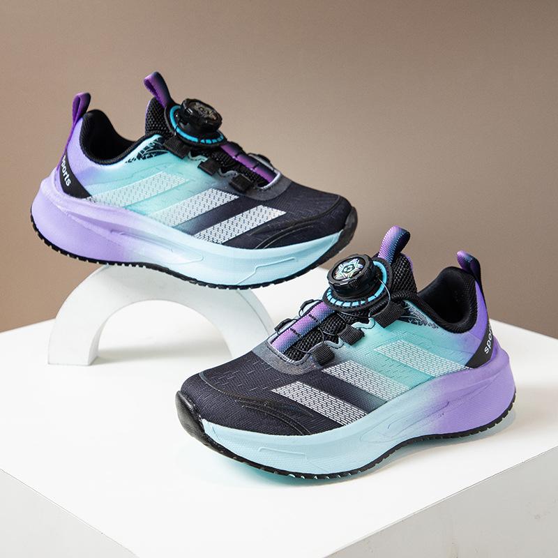 

Student boys casual soft-soled running shoes girls shoes spring 2025 new rotating button children s sports shoes 32