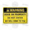 No Dogs Allowed Metal Sign Beware of Dog Private Property Warning Plaque Alert Dog-Free Zone Security Keep Dogs On Lead