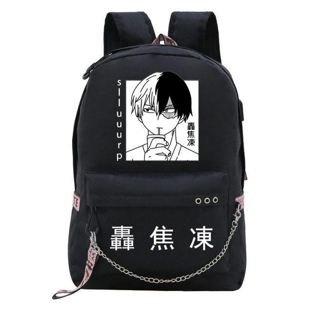 Travel Bag My Hero Academy Anime Peripheral Backpack Usb Large Capacity Student School Bag