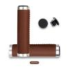 Bicycle Grips Shock Absorber Dead Fly Folding Car Scooter Mountain Bike Grips Hand Sewn Grips PU Leather Retro Accessories