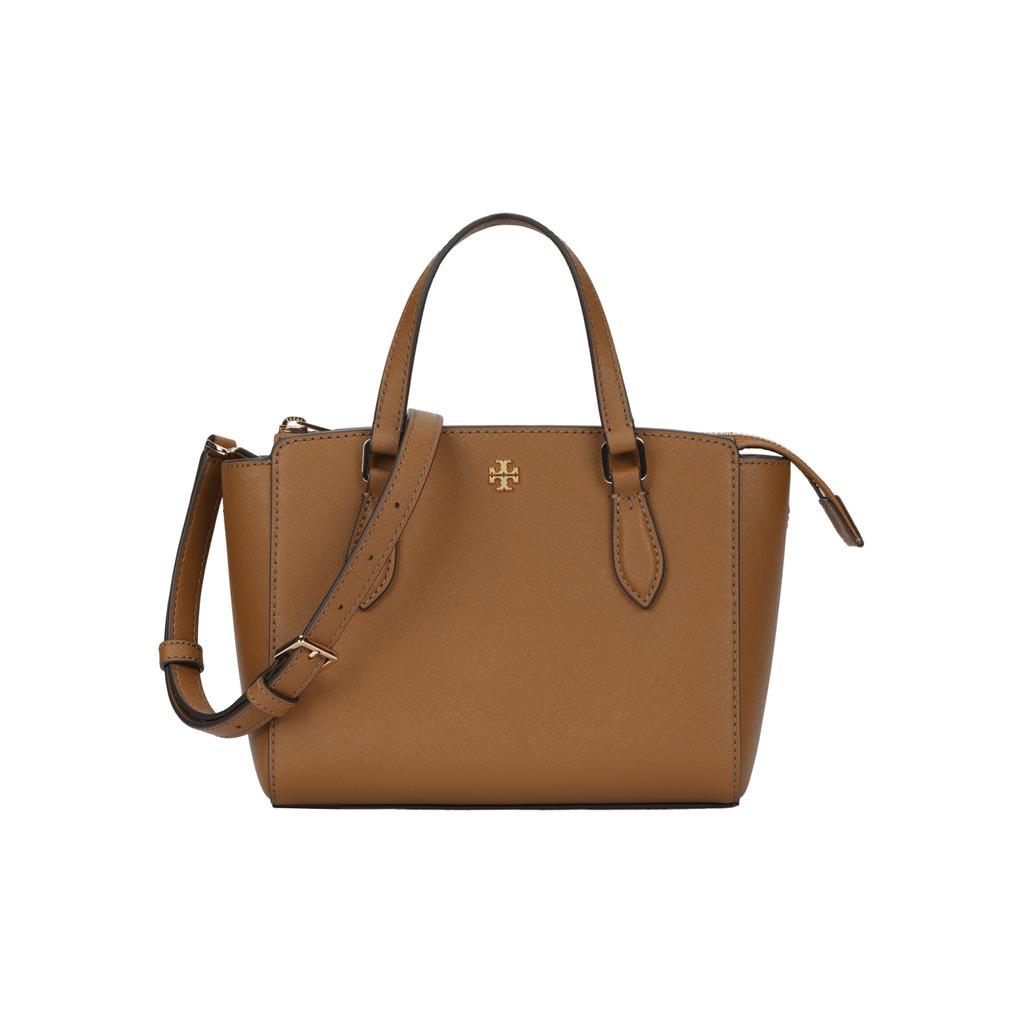 Tory Burch Emerson Minimalist Leather Tote Bag Women tote Caramel-Brown 138366-909
