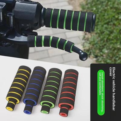 Universal Anti-Slip Sponge Handlebar Grip Covers for Motorcycles and Electric Bikes
