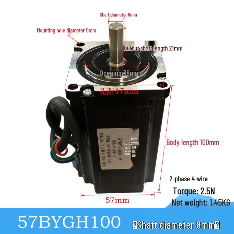 57BYGH311 Hochdrehmoment 3A Schrittmotor mit 76MM Gehäuse - Zweiphasiger Treiberkompatibel für Graviermaschinen