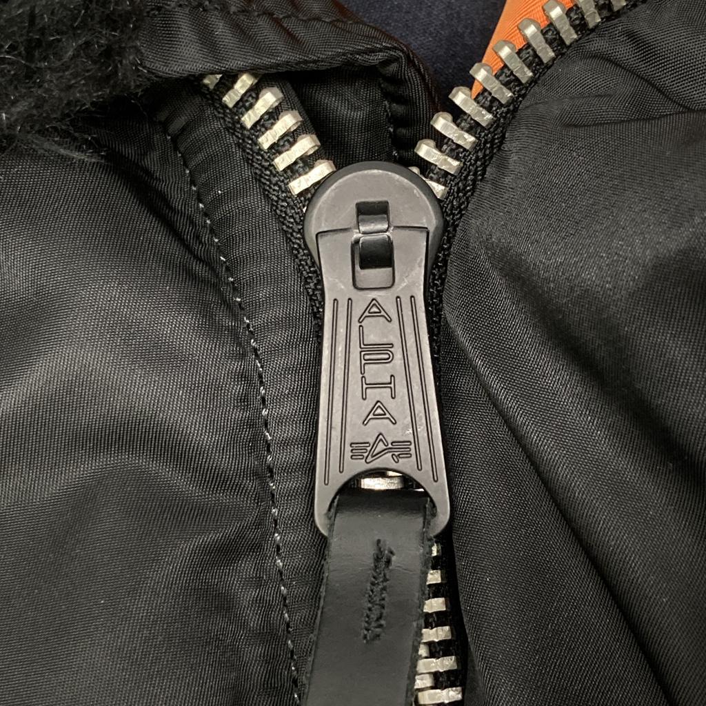 ALPHA INDUSTRIES Black N-3B Flight Jacket Coat M blackUsed