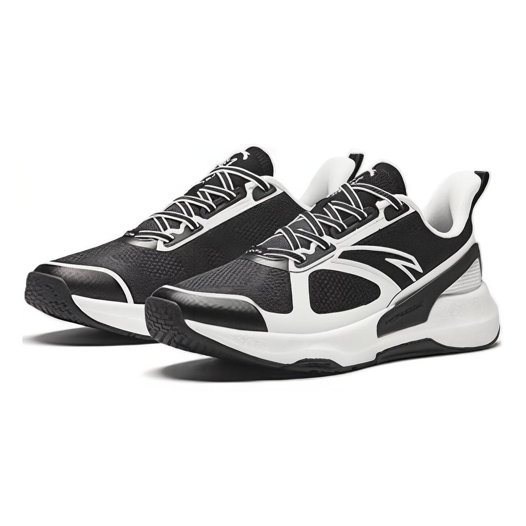 Anta Comfortable Non-Slip Durable Low-Top Training Shoes Women Sneakers Black White 122347782-1