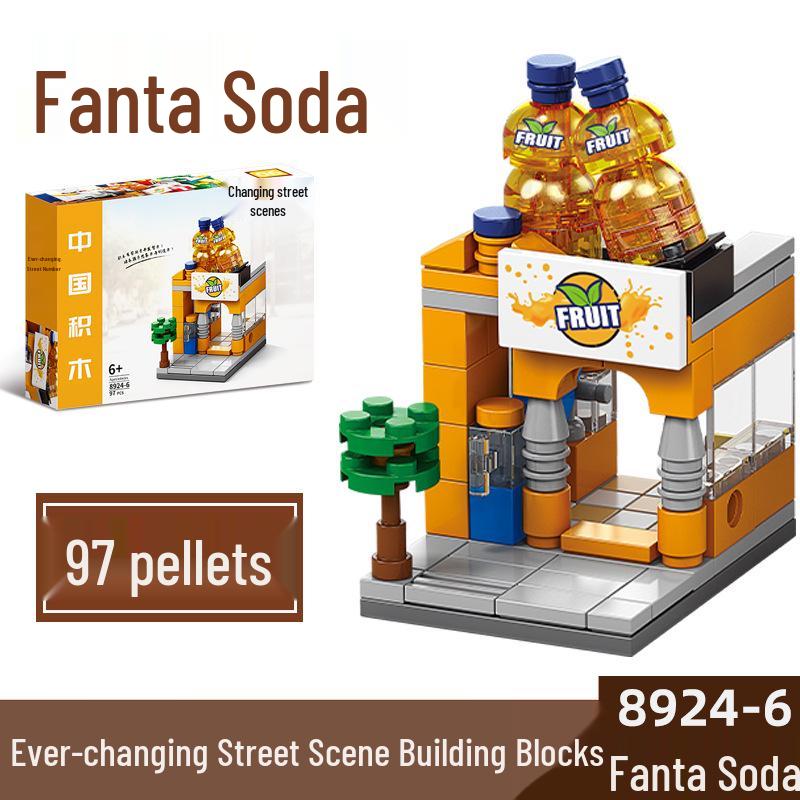 2025 Street Scene Lego-Compatible Architecture Model: Educational Assembly Toy for Kids and Boys