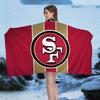 San Francisco 49ers Team Großes Mikrofaser Strandtuch Schnelltrocknendes Handtuch Sandstrandtücher Pooltuch für Reisen Schwimmbad Yoga