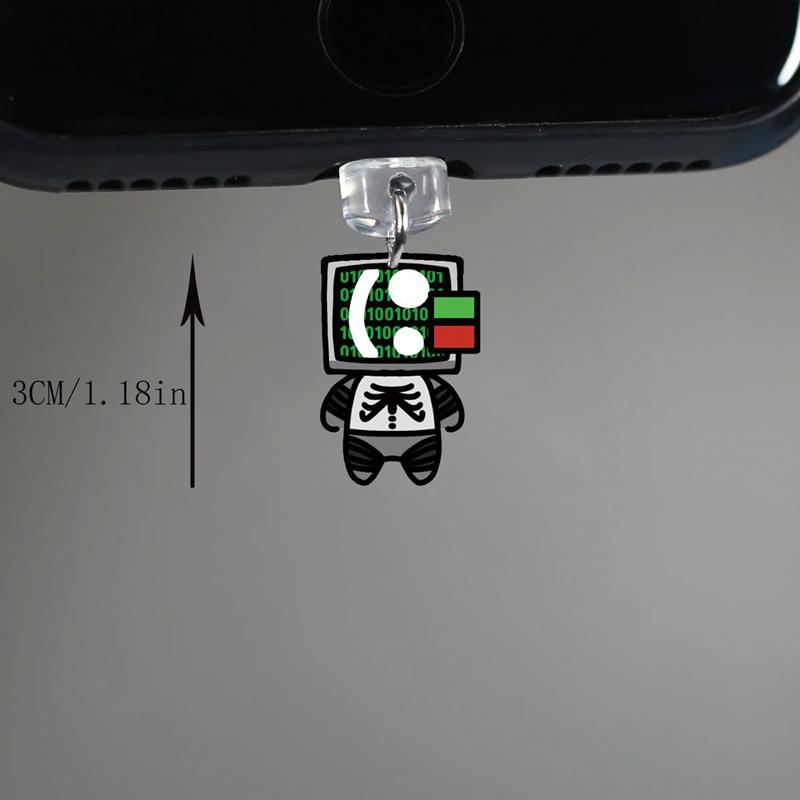 Acrylic Die Of Death phone dust s Artful Hawk tuah Badware Killdroid Pursuer phone hanging pendant for iPhone xiaomi accessories2