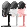 RGB USB Desktop Microphone with One-Key Noise Reduction for Gaming and Live Broadcasts