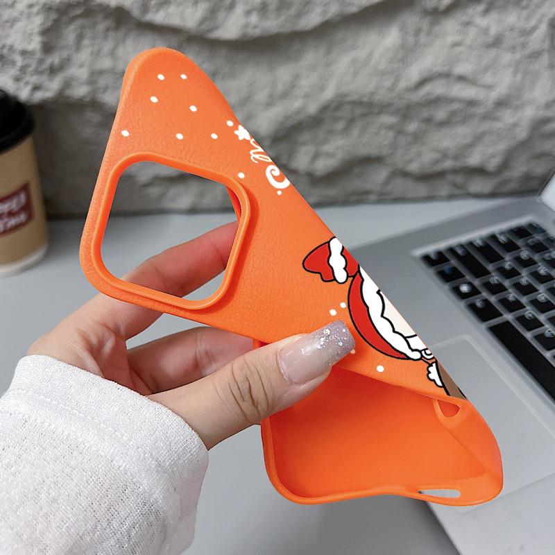 Świąteczny prezent Etui na telefon dla iPhone Air 17 16 Pro Max 15 14 13 12 Pro Max 11 16e Wstrząsoodporne Miękkie Silikonowe Pokrowiec z Teksturą Skóry