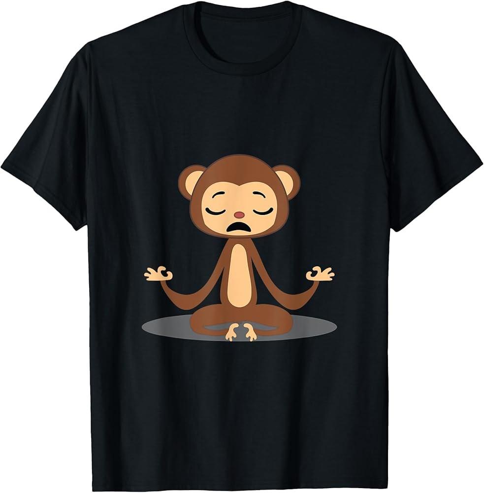Meditating Yoga Monkey  Funny Spirituality Gift TShirt Unisex T-Shirt S