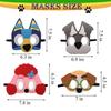 10/12pcs Cute Animal Jungle Animal Felt Mask Cartoon Forest Animal Masks  Ress-Up Party Accessory