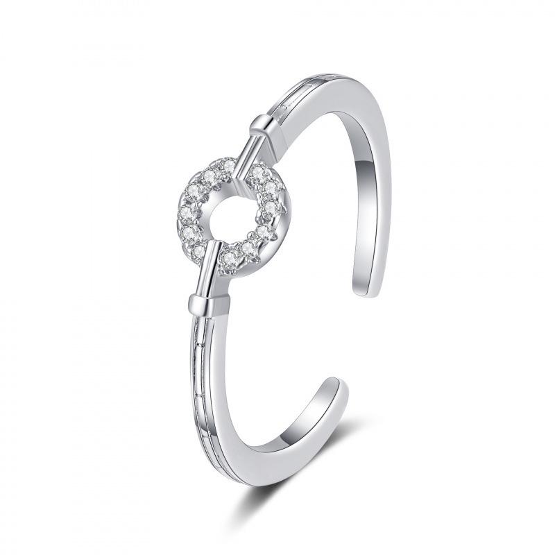 Niche Rhinestone Ring for Women – Personalized, Fashionable, Adjustable Open Design