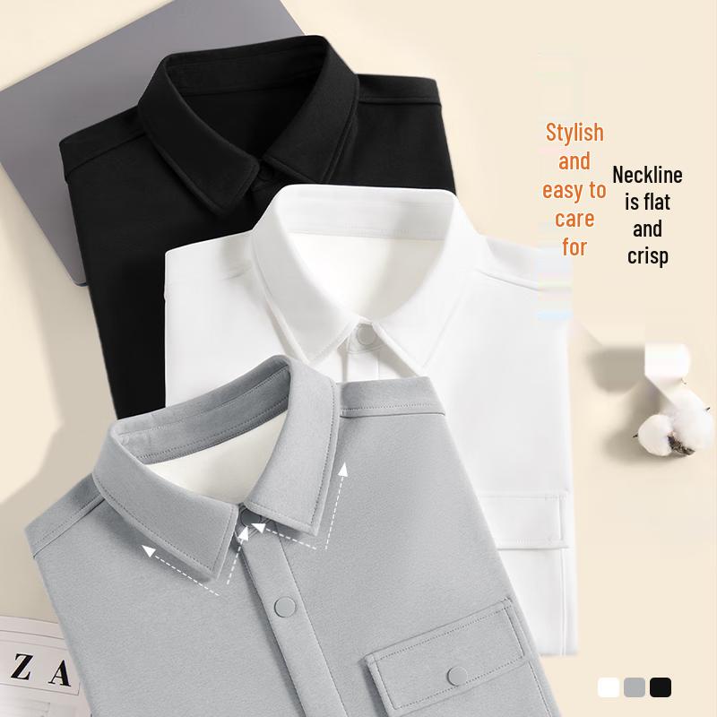 VANCL Men's Fleece-Lined Long-Sleeve Workwear Shirt