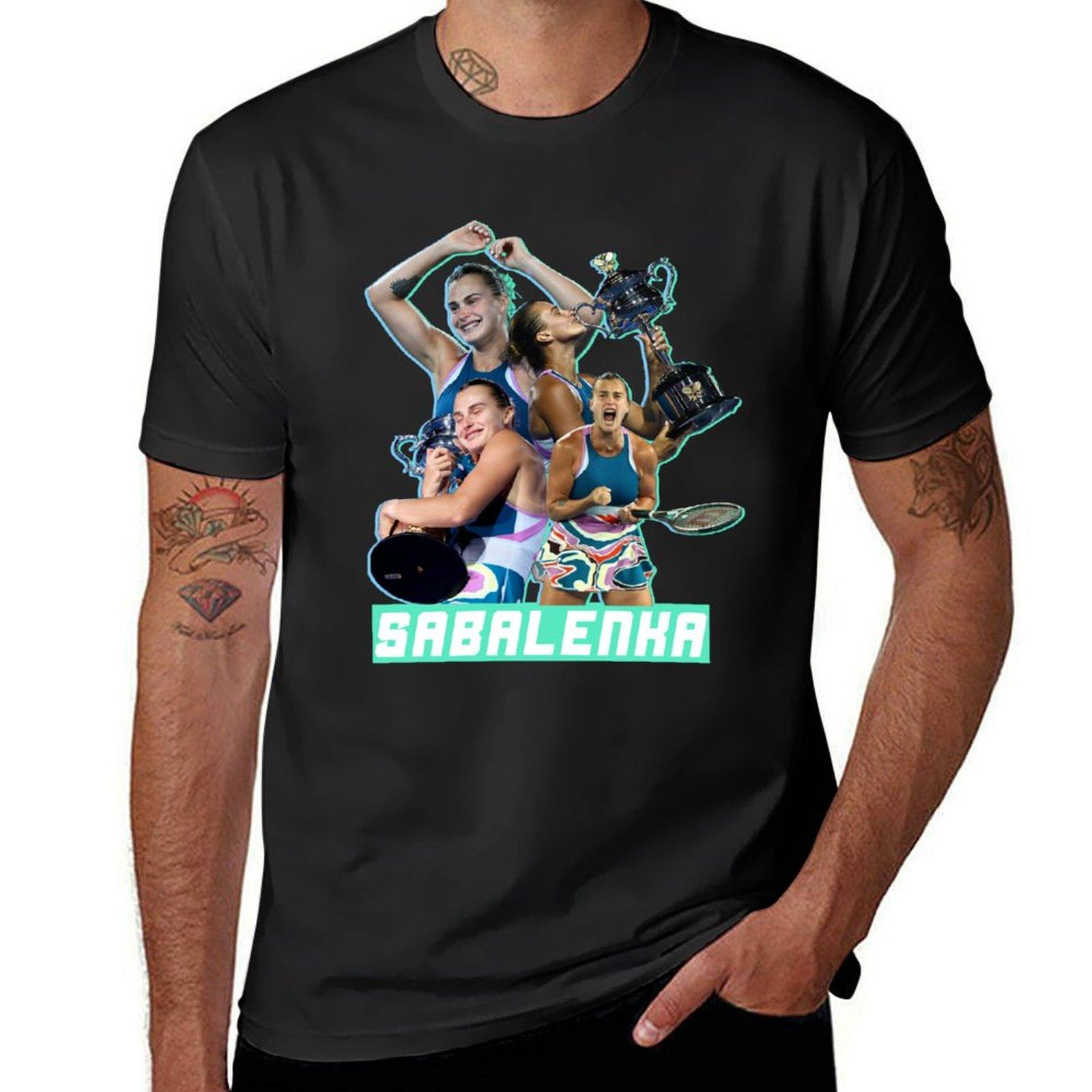 Aryna Sabalenka Wins 2023 T-Shirt Short sleeve tee sublime mens graphic t-shirts big and tall S разноцветный