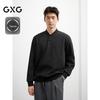 GXG Herren Strukturierter Henley Langarm Sweatshirt