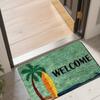 Summer Beach Surfboard Flannel Rug Welcome Doormat Non-slip Soft Floor Mat for Entryway Bathroom Living Room Home Decor Carpet