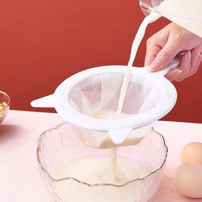 1 Stück wiederverwendbarer Nylonfilter-Sieblöffel, superfeines Sieb, Sieb aus Netzgewebe, für Honig, Saft, Sojamilch, Kaffee, Joghurtfilter