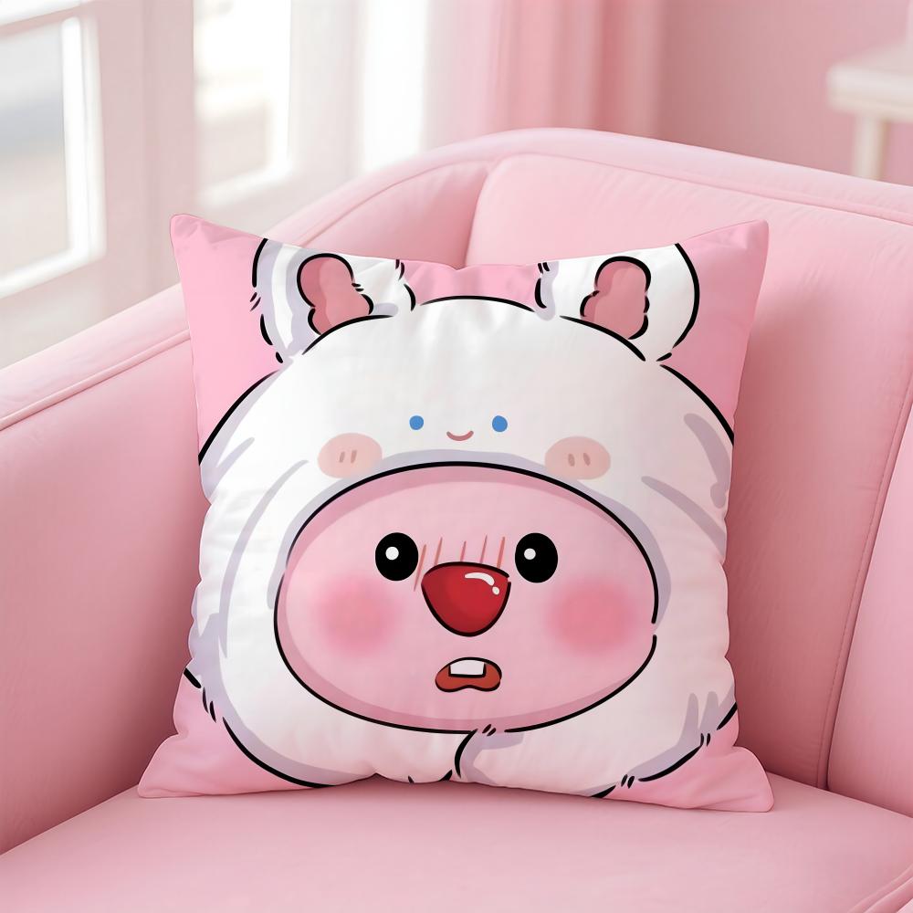cute L-loppyS Cushion Cover Comfortable Reversible Pillow Cover Ideal for Car Sofa Bedroom & Beyond