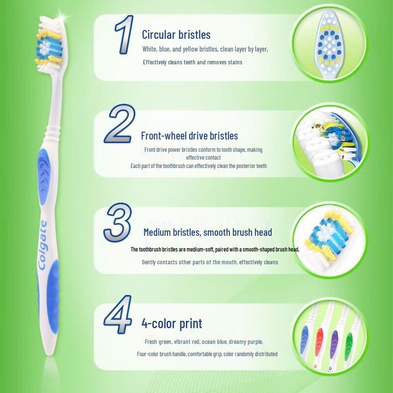 Colgate Triple Deep Clean Toothbrush, 4-Count Value Pack