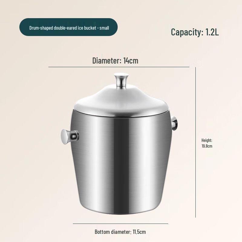 Insulated Double-Layer Ice Bucket